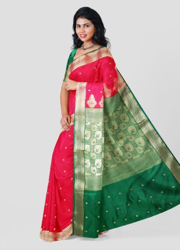 Self Design, Embroidered Banarasi Silk Saree